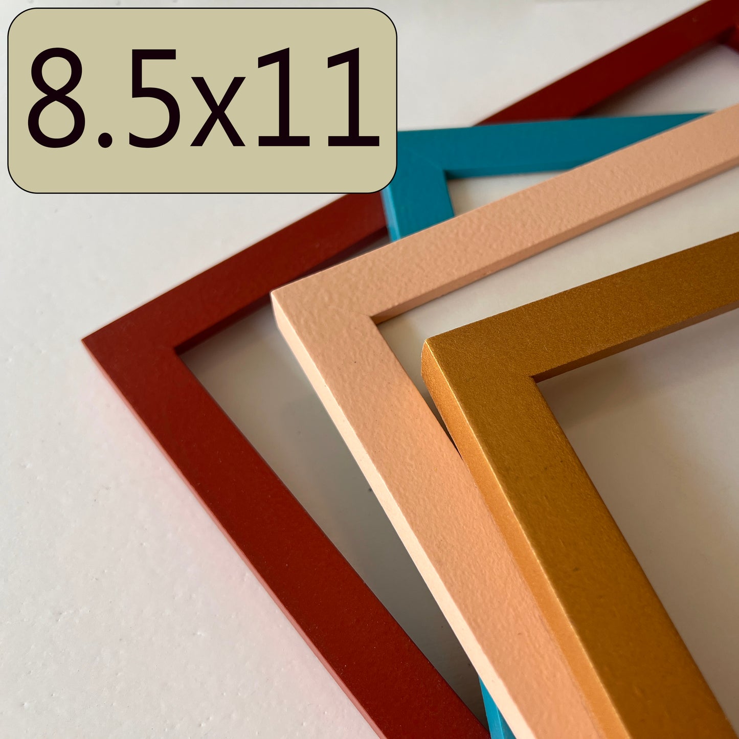 8.5x11" frame in Peewee style - Choose your color - FREE SHIPPING