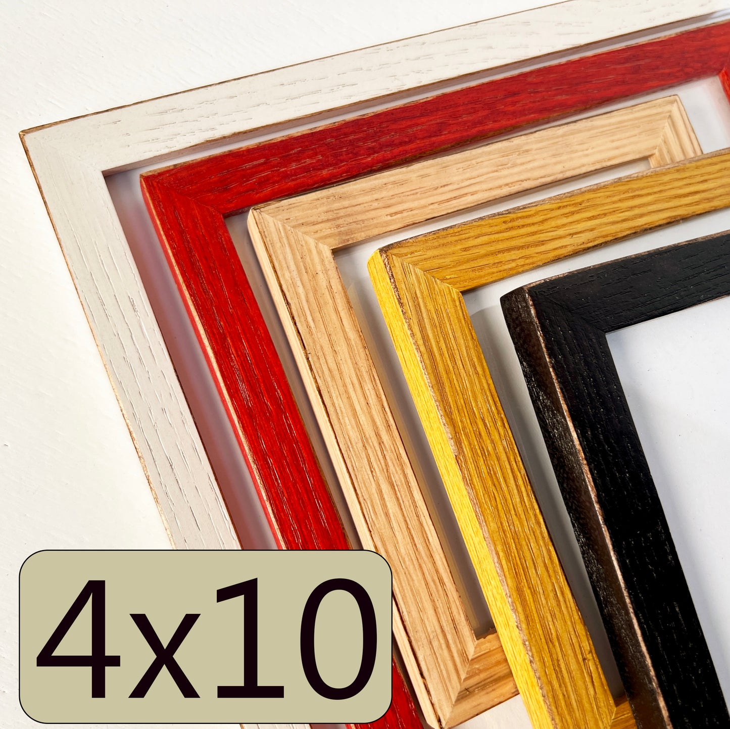 4x10" frame in Peewee Oak style - Choose your color - FREE SHIPPING