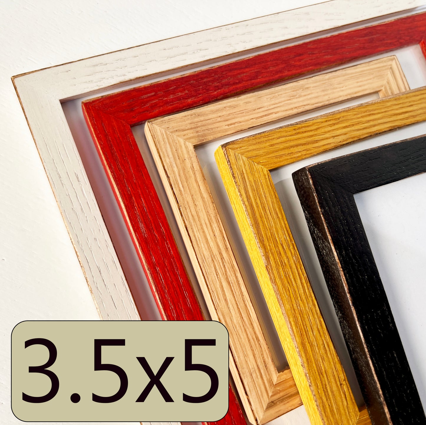 3.5x5" frame in Peewee Oak style - Choose your color - FREE SHIPPING