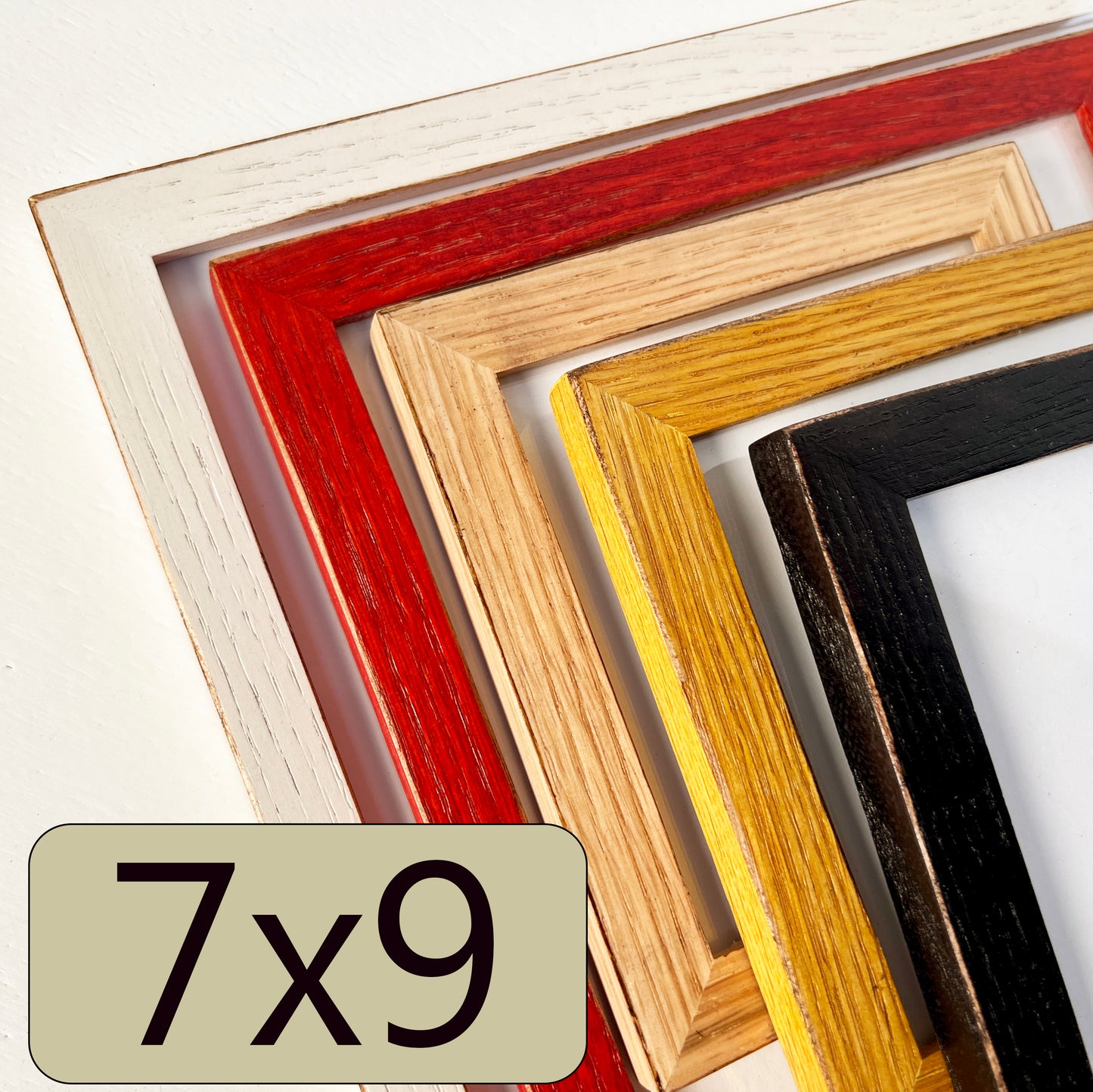 7x9" frame in Peewee Oak style - Choose your color - FREE SHIPPING