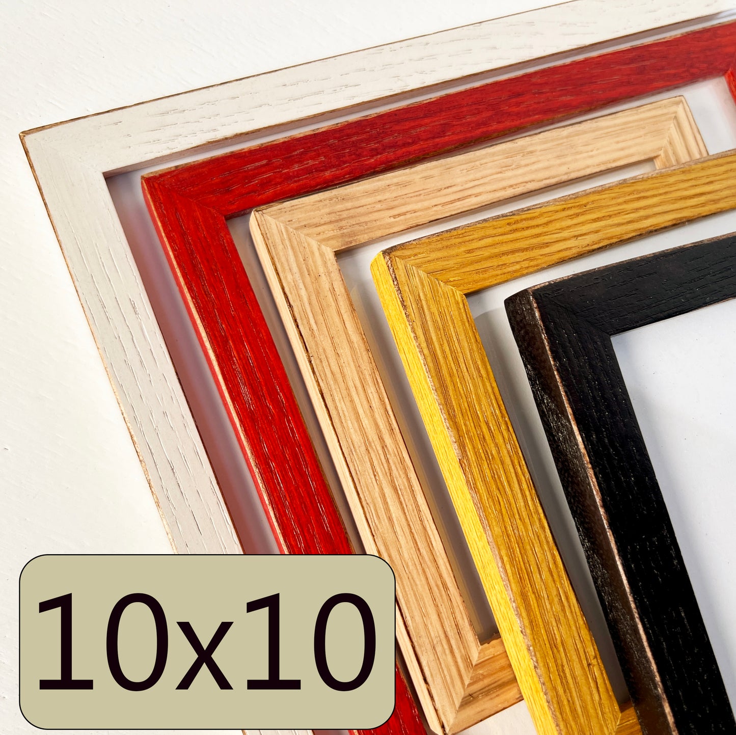 10x10" frame in Peewee Oak style - Choose your color - FREE SHIPPING