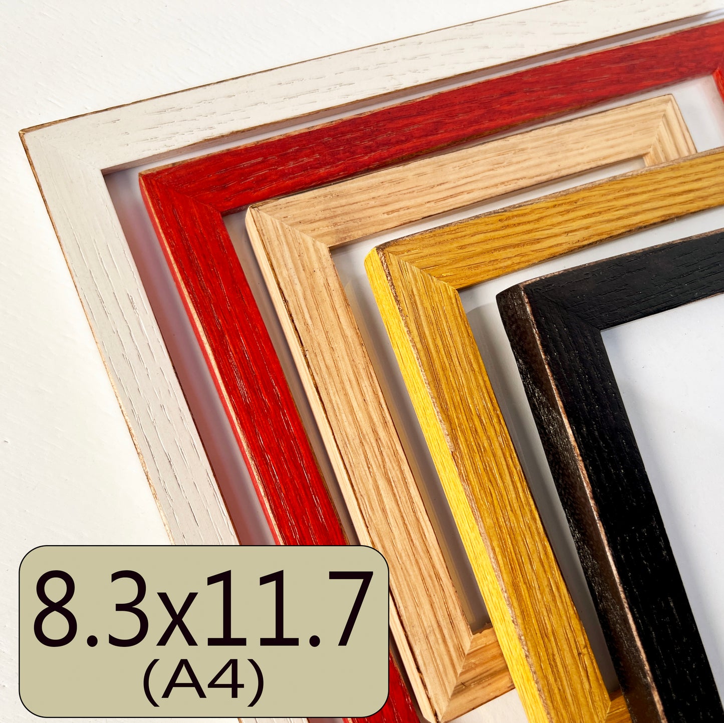 A4 8.3x11.7" frame in Peewee Oak style - Choose your color - FREE SHIPPING