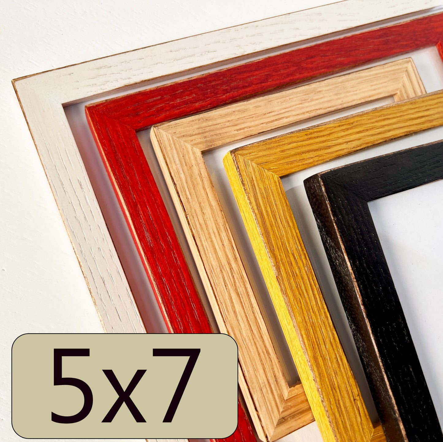 5x7" frame in Peewee Oak style - Choose your color - FREE SHIPPING