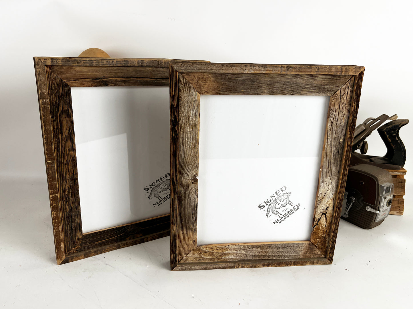 7x9" frame in Rustic Cedar Build Up style - FREE SHIPPING