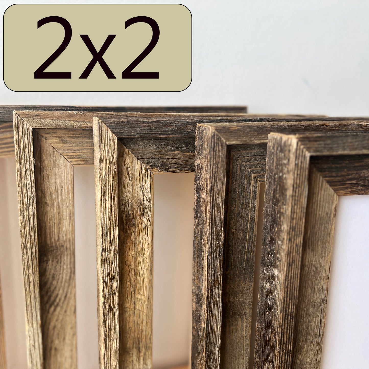 2x2" frame in Rustic Cedar Build Up style - FREE SHIPPING