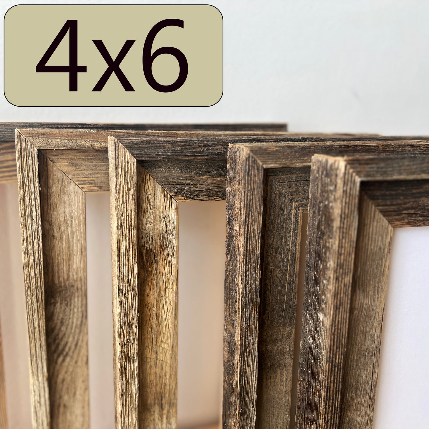 4x6" frame in Rustic Cedar Build Up style - FREE SHIPPING
