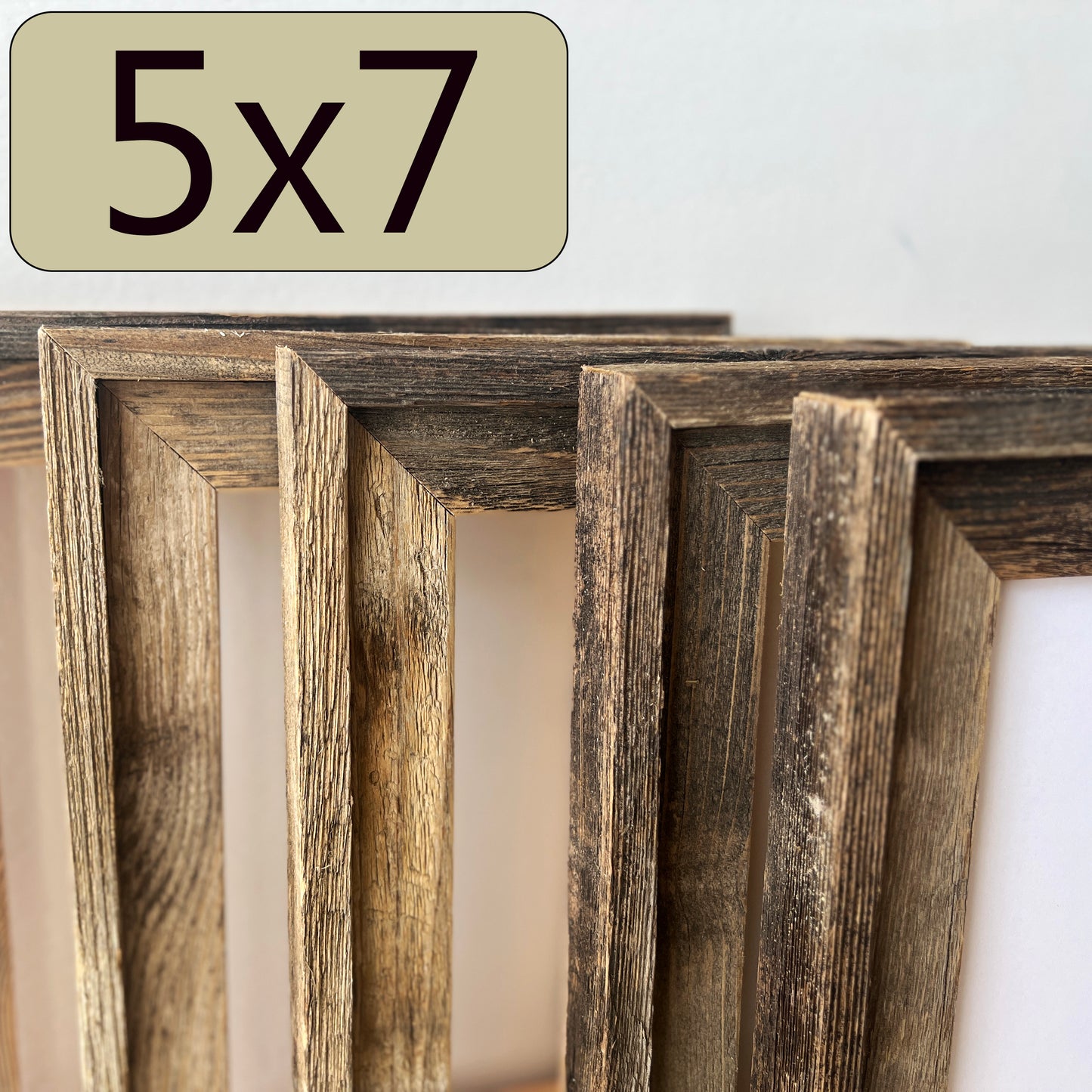 5x7" frame in Rustic Cedar Build Up style - FREE SHIPPING