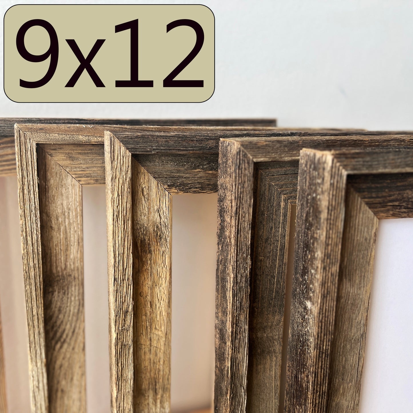 9x12" frame in Rustic Cedar Build Up style - FREE SHIPPING