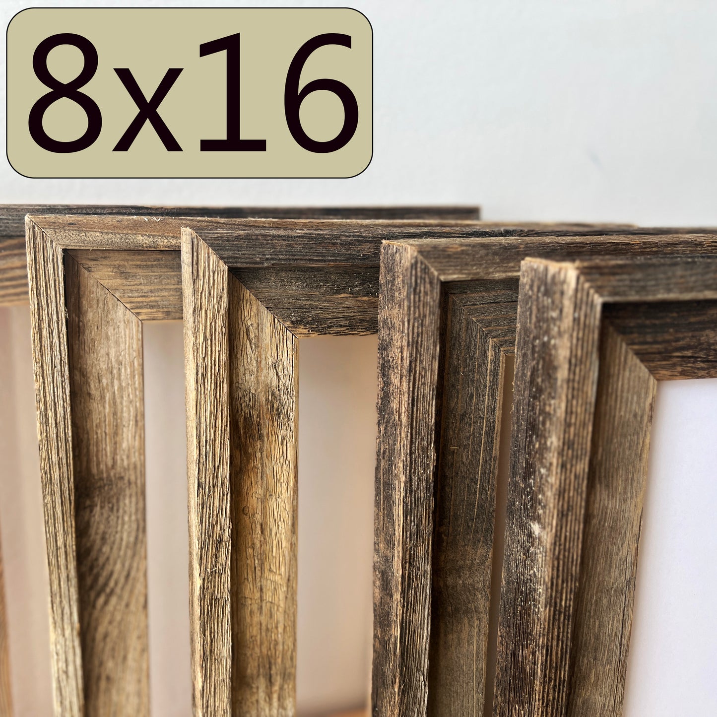 8x16" frame in Rustic Cedar Build Up style - FREE SHIPPING