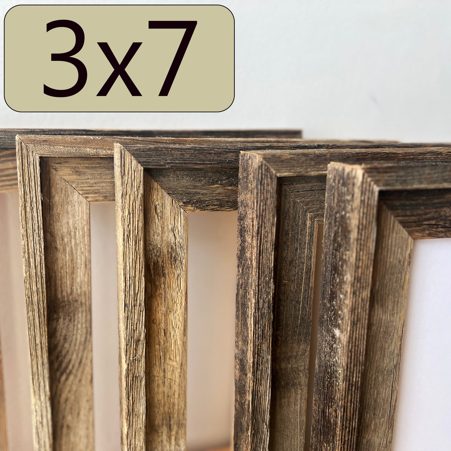3x7" frame in Rustic Cedar Build Up style - FREE SHIPPING