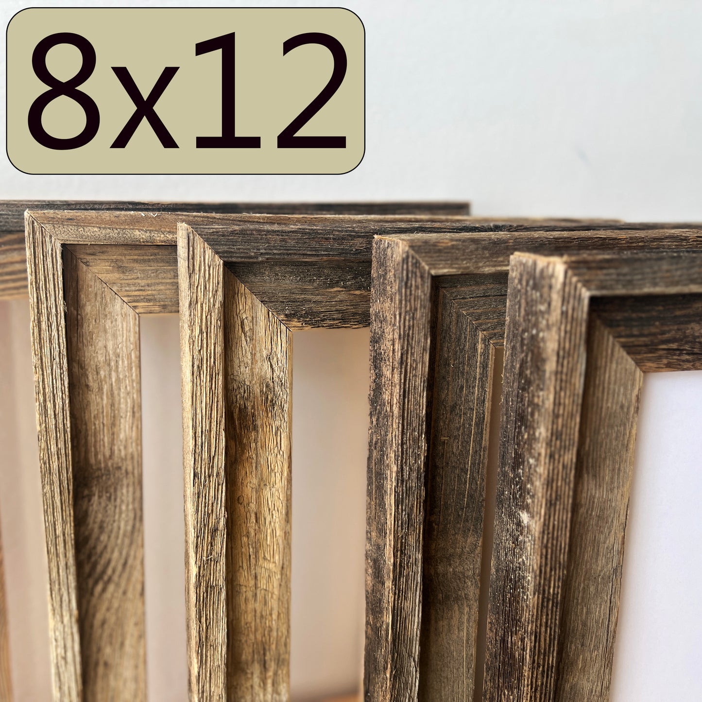 8x12" frame in Rustic Cedar Build Up style - FREE SHIPPING