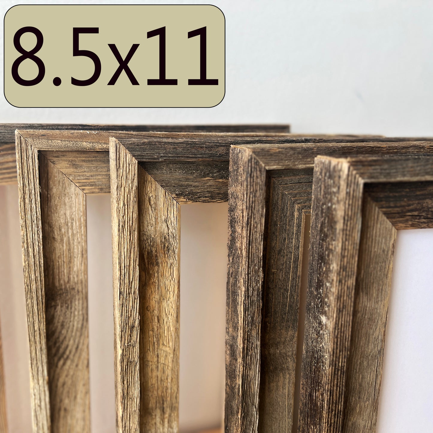 8.5x11" frame in Rustic Cedar Build Up style - FREE SHIPPING