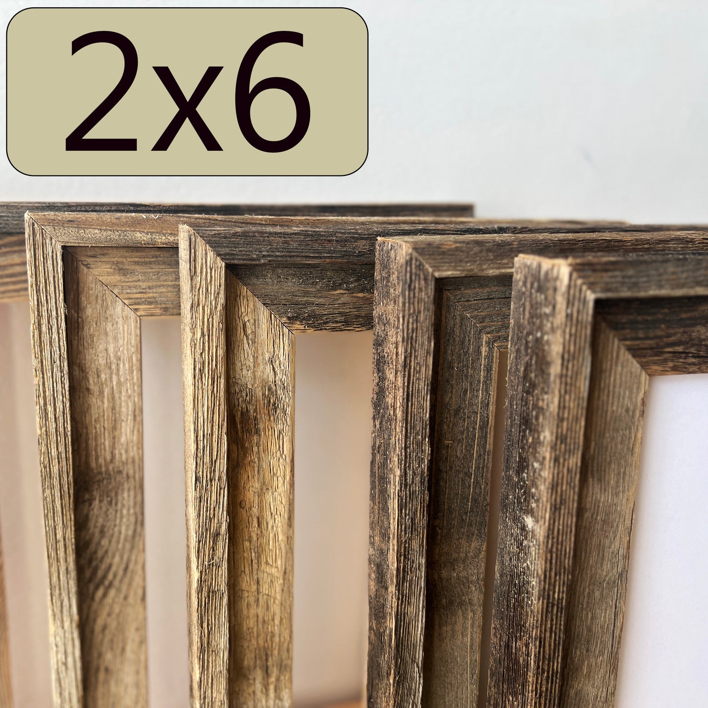 2x6" frame in Rustic Cedar Build Up style - FREE SHIPPING
