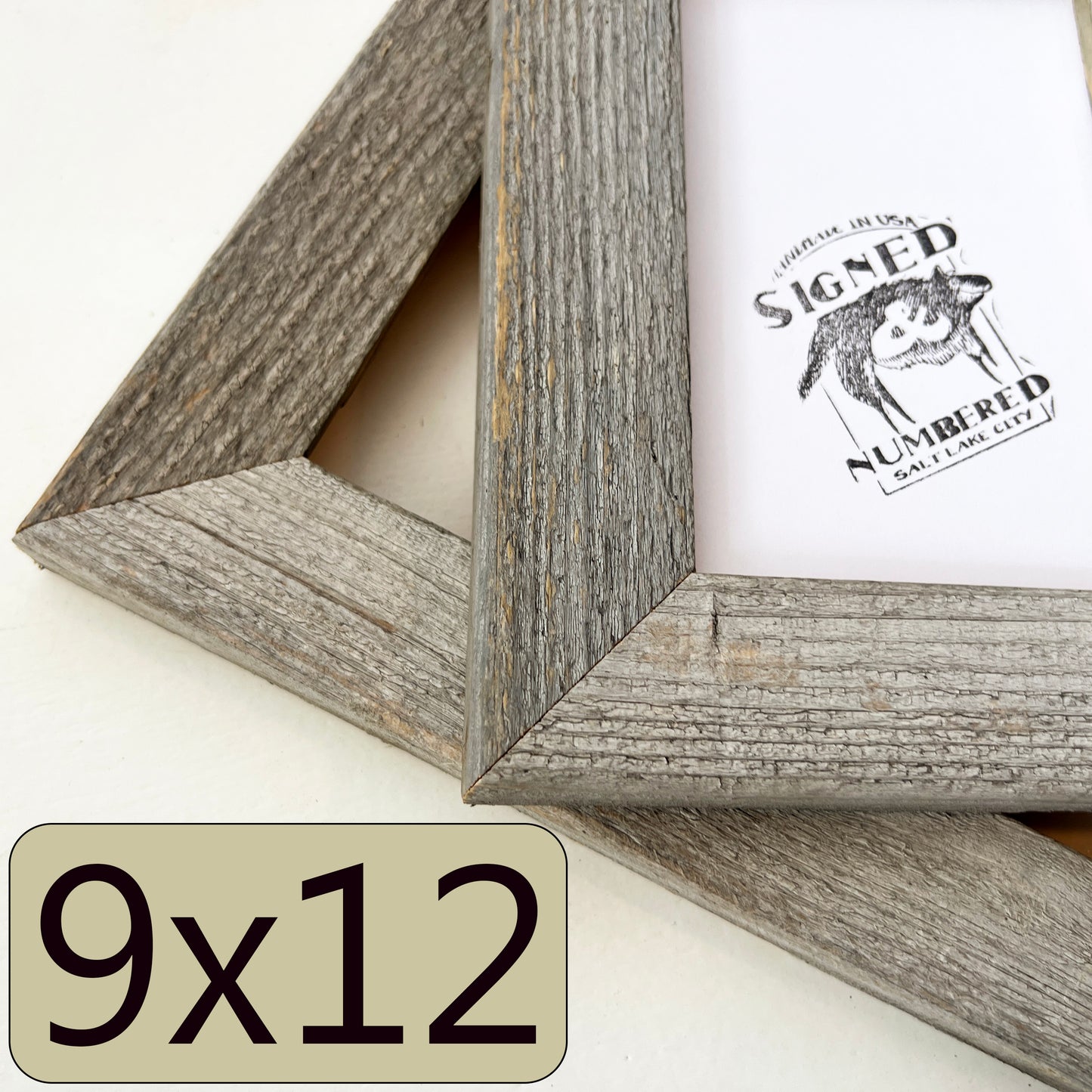 9x12" frame in Rustic Natural Cedar style - FREE SHIPPING