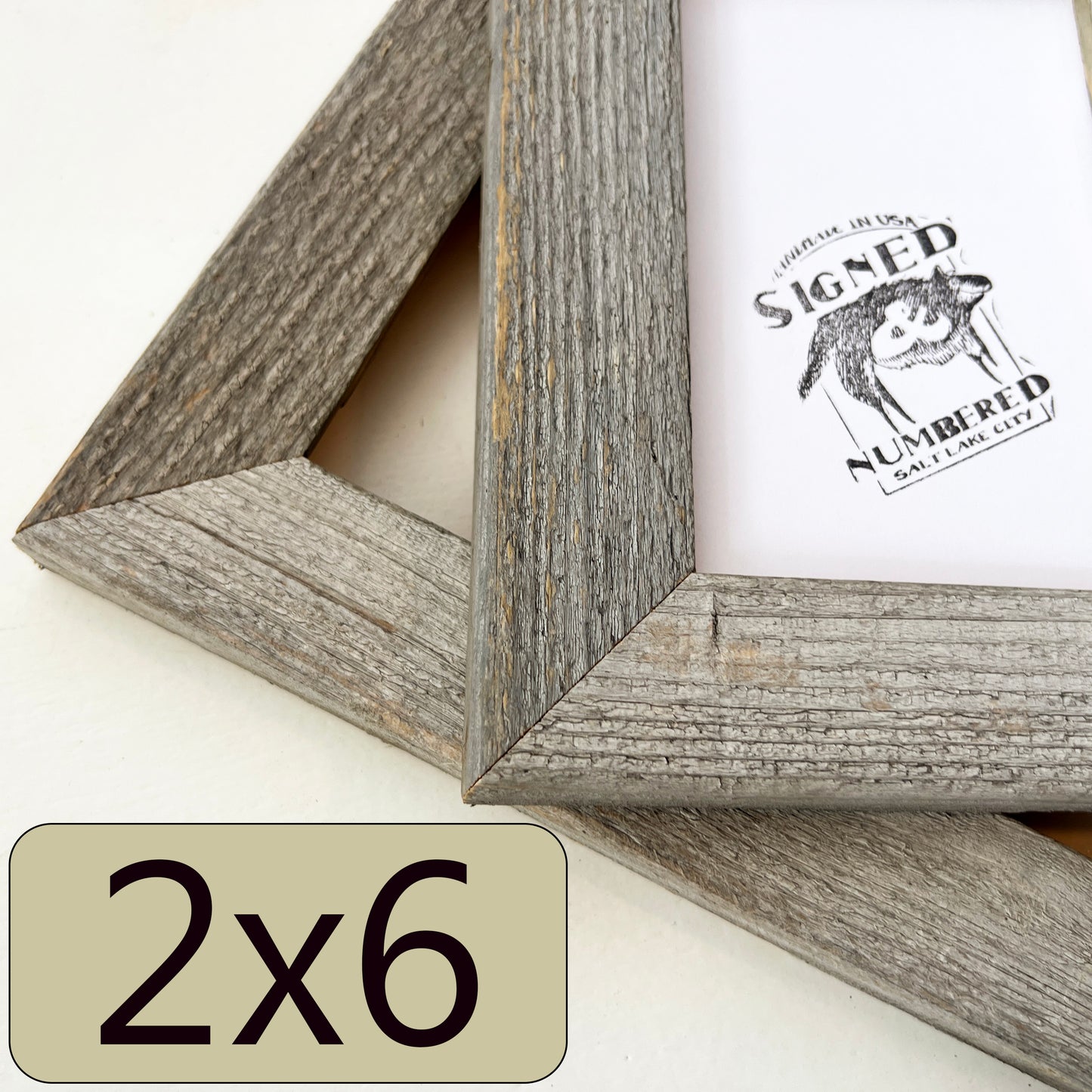 2x6" frame in Rustic Natural Cedar style - FREE SHIPPING
