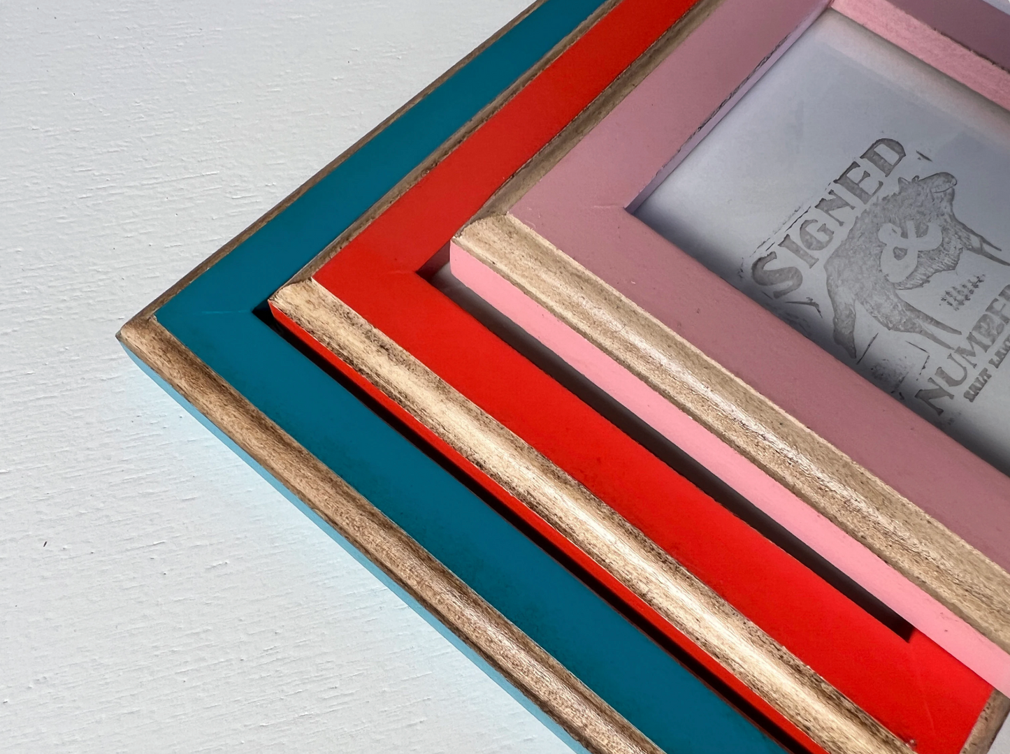 4x10" frame in 1x1 2Tone style - Choose your color - FREE SHIPPING