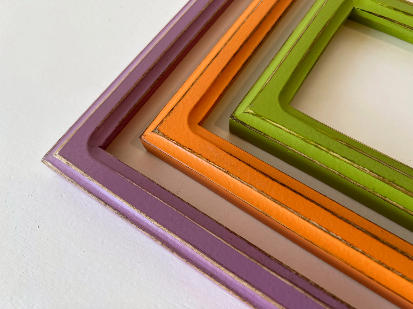 4x10" frame in 1x1 Double Cove style - Choose your color - FREE SHIPPING