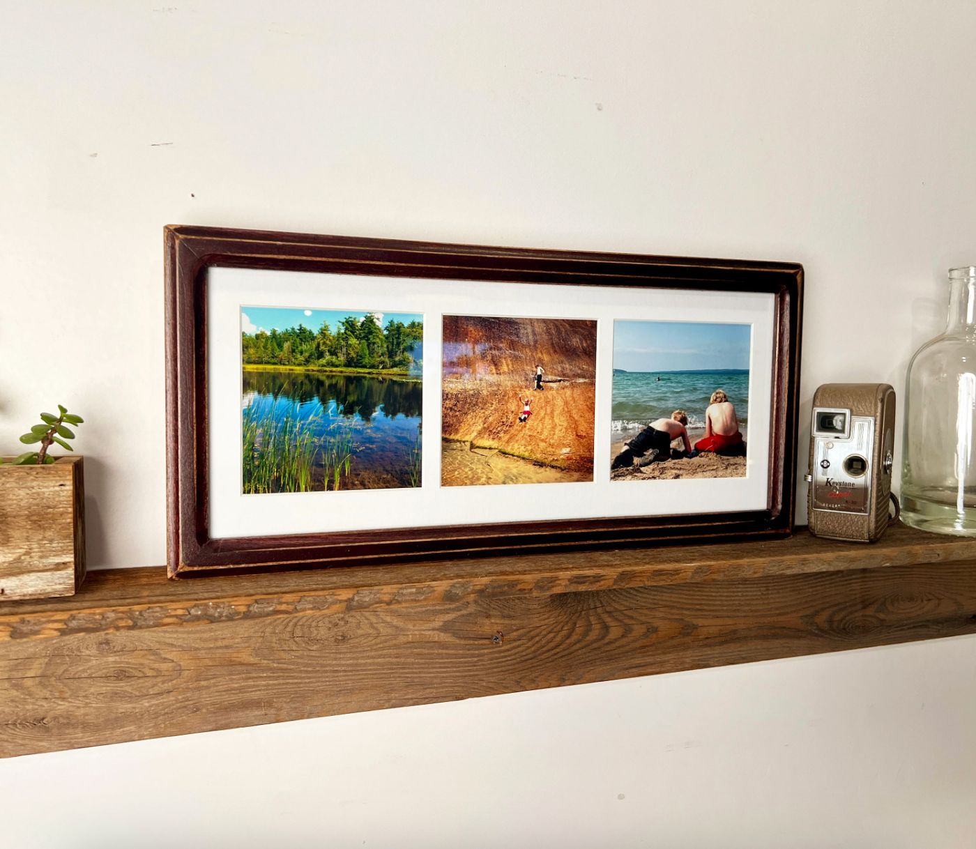 4x10" frame in 1x1 Double Cove style - Choose your color - FREE SHIPPING