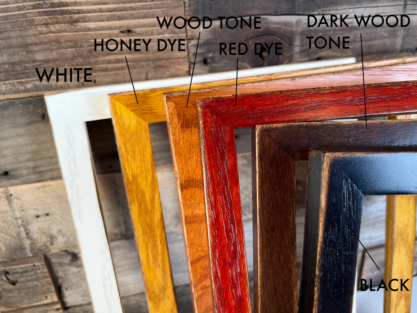 4x10" frame in 1x1 Oak style - Choose your color - FREE SHIPPING
