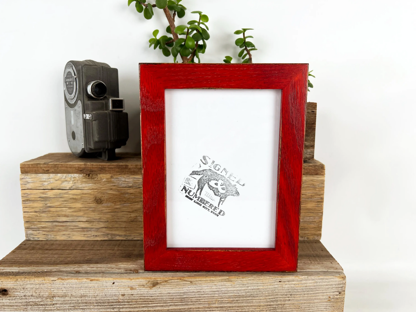 4x10" frame in 1x1 Oak style - Choose your color - FREE SHIPPING