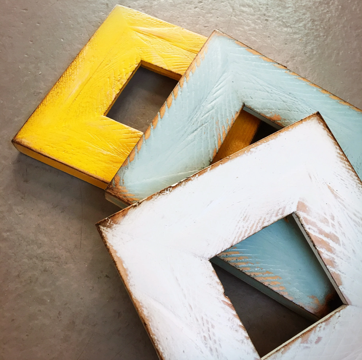 10x10" frame in 2" Roughsawn style - Choose your color - FREE SHIPPING