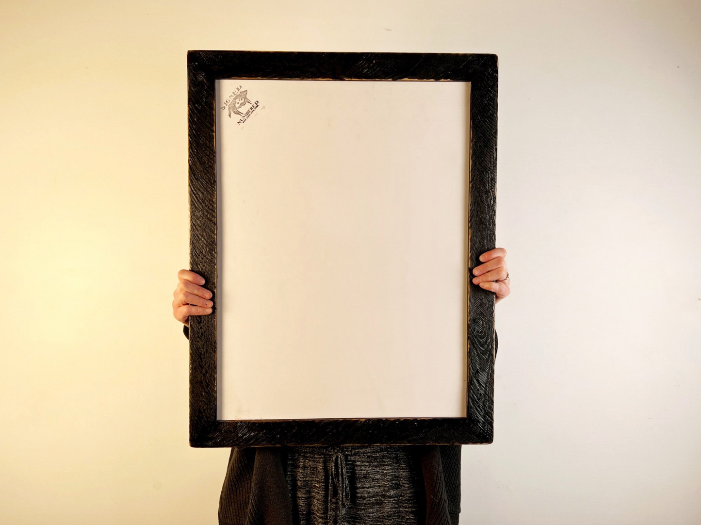 10x10" frame in 2" Roughsawn style - Choose your color - FREE SHIPPING