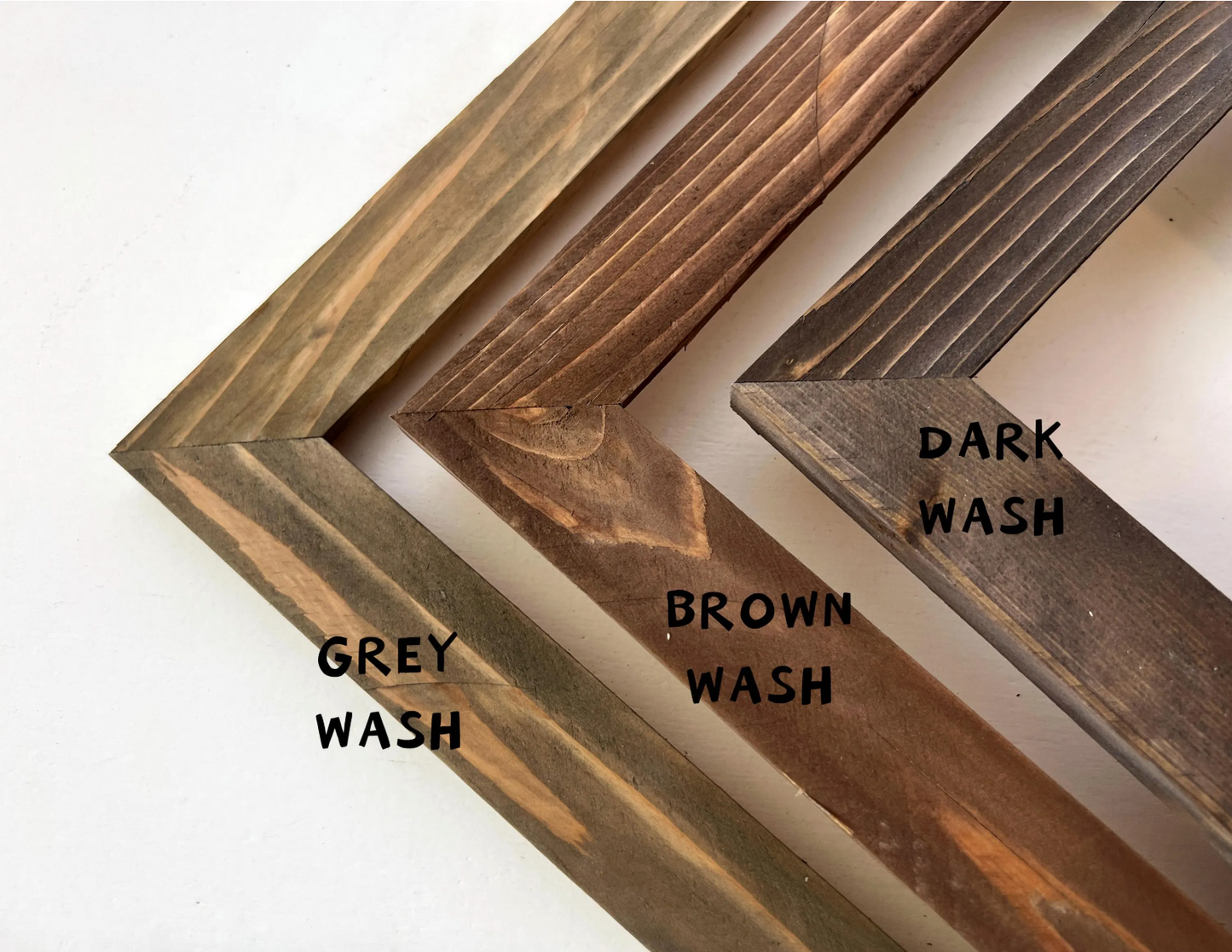 4x10" frame in Reclaimed Cedar style with Wash Finish - Choose your size - FREE SHIPPING