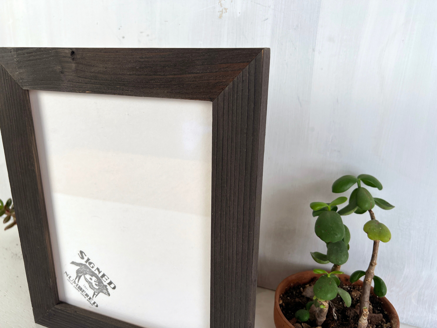 4x10" frame in Reclaimed Cedar style with Wash Finish - Choose your size - FREE SHIPPING