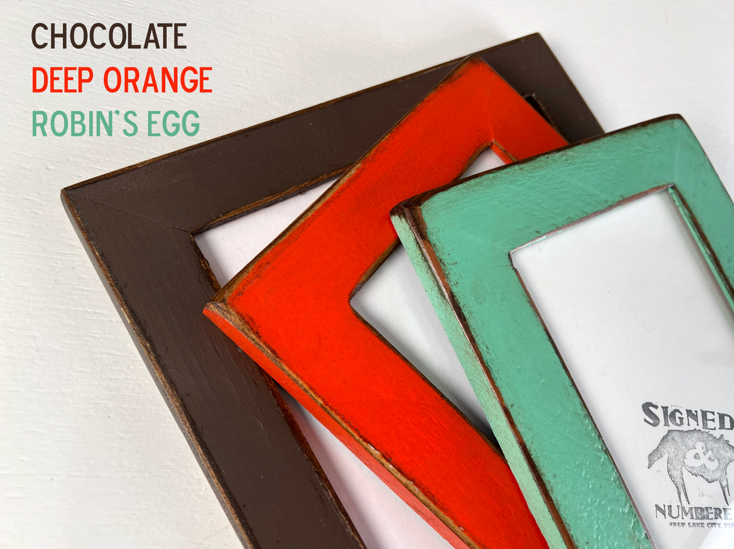 7x7" frame in Reclaimed Cedar style - Choose your color - FREE SHIPPING