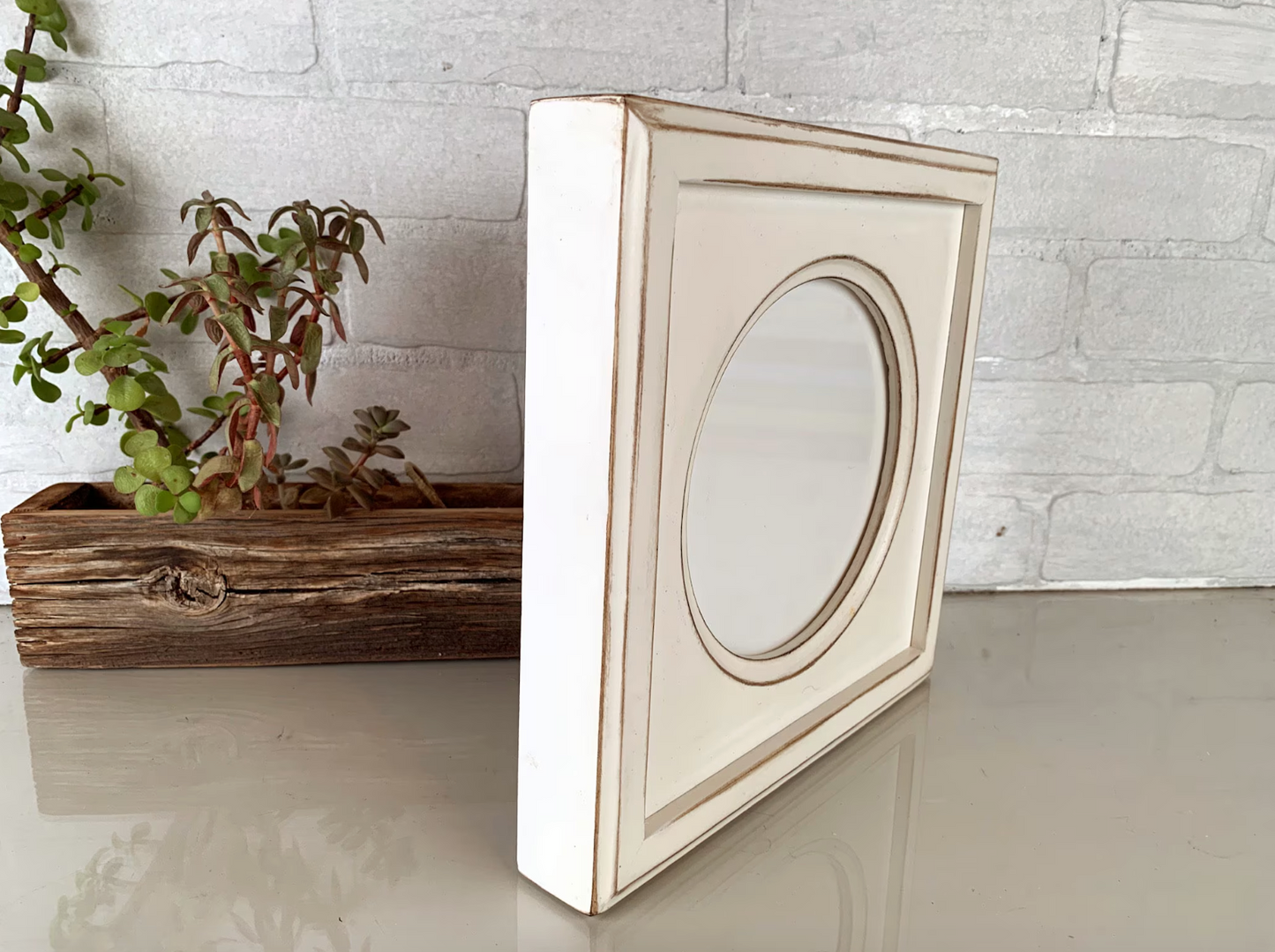 6x6" frame in Circle with Outside Cove Build Up style - Choose your color - FREE SHIPPING