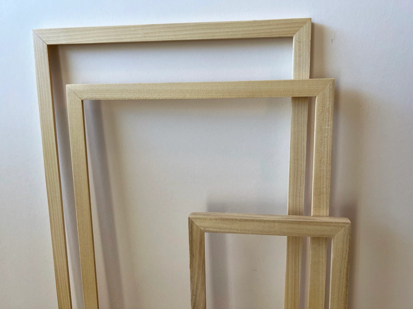 Peewee frame style in Solid Natural Poplar Hardwood - Choose your size - FREE SHIPPING!