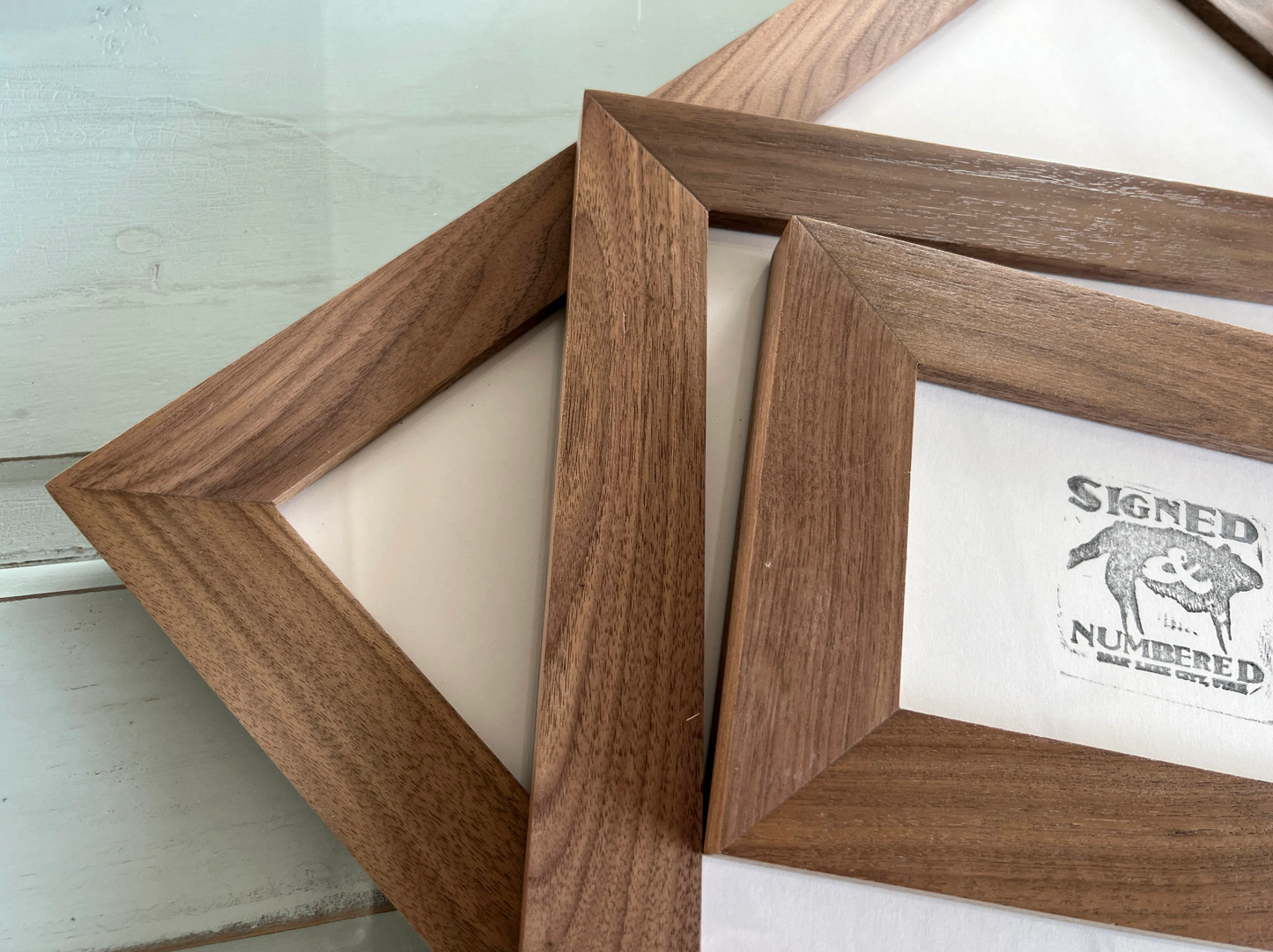 1.5 Standard frame style in Solid Natural Walnut Hardwood - Choose your size - FREE SHIPPING!