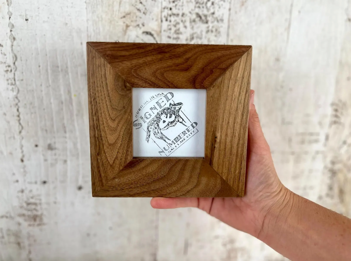 1.5 Standard frame style in Solid Natural Walnut Hardwood - Choose your size - FREE SHIPPING!