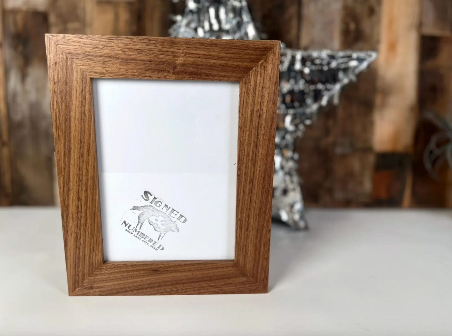 1.5 Standard frame style in Solid Natural Walnut Hardwood - Choose your size - FREE SHIPPING!