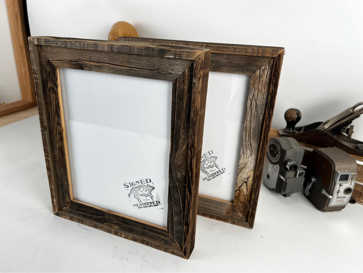 7x9" frame in Rustic Cedar Build Up style - FREE SHIPPING