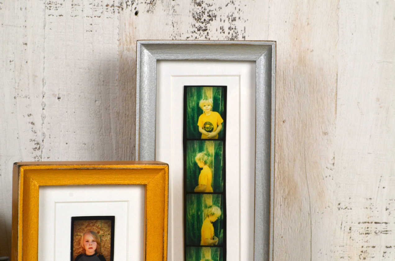 Picture Frame for 2x6" or 2x8" Photo Booth Strip in Foxy Cove Style - Choose Your Frame and Mat Colors