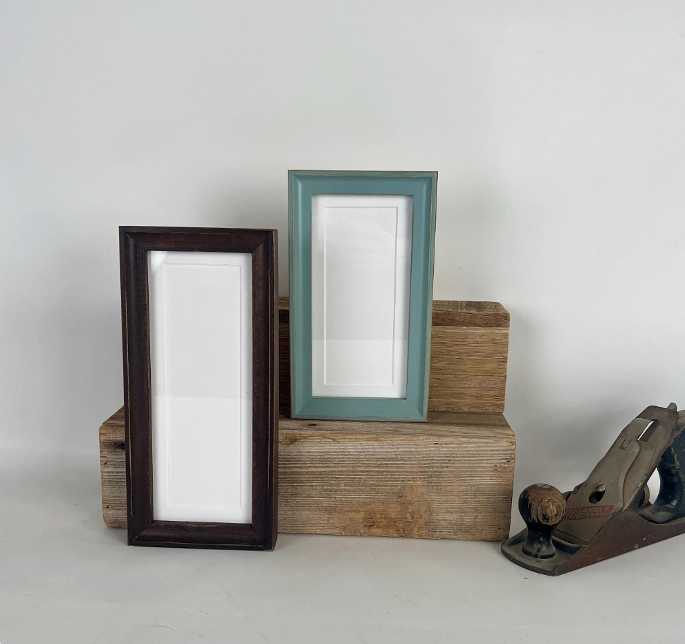 Picture Frame for 2x6" or 2x8" Photo Booth Strip in Foxy Cove Style - Choose Your Frame and Mat Colors