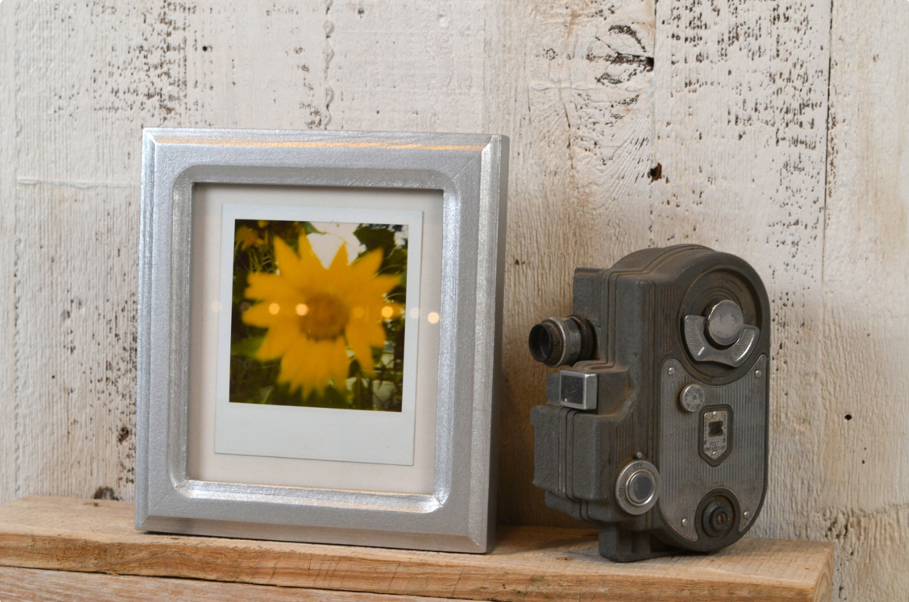 Picture Frame for Instant Camera Print in Double Cove Style - Choose Your Frame and Mat Color