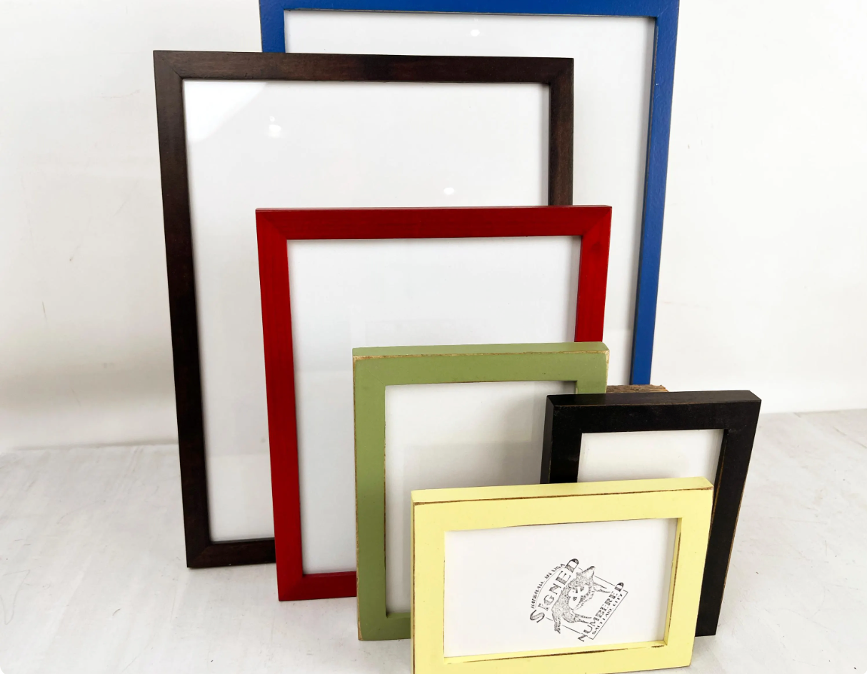 Peewee Style Picture Frame - Choose Your Size & Color - Ships Right Away - FREE SHIPPING