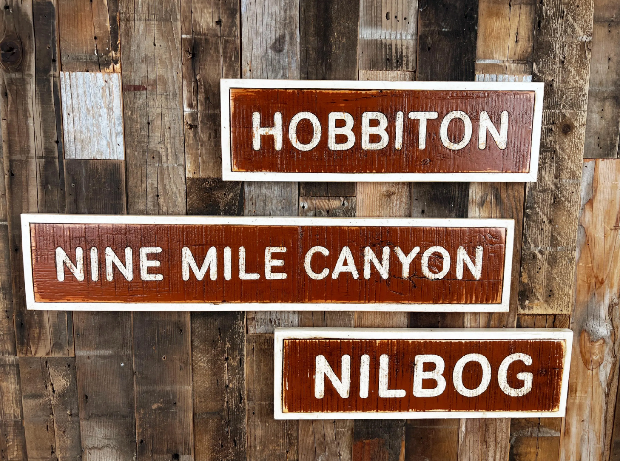 Point of Interest Sign - Fully Customizable Real or Fictional Locations - Handmade Signs