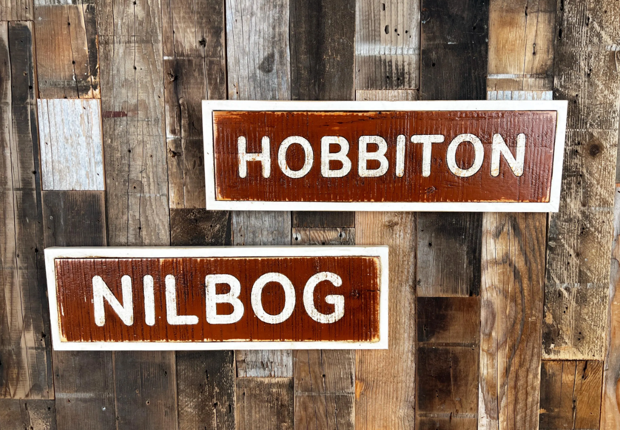 Point of Interest Sign - Fully Customizable Real or Fictional Locations - Handmade Signs