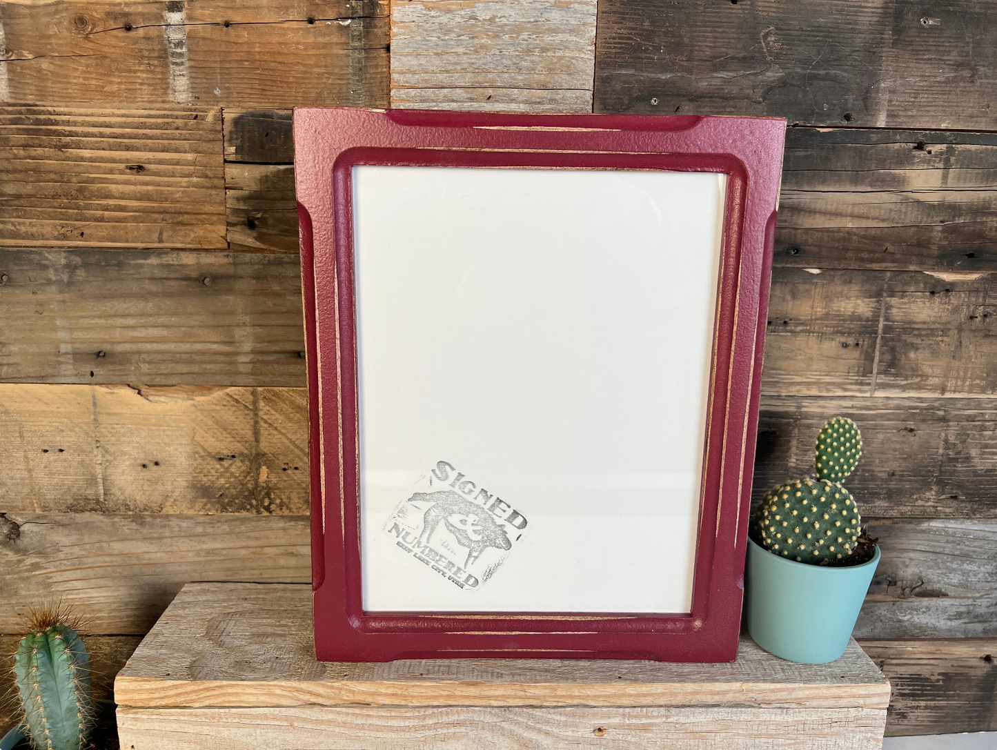 7x9" frame in 1x1 Shallow Bones style - Choose your color - FREE SHIPPING