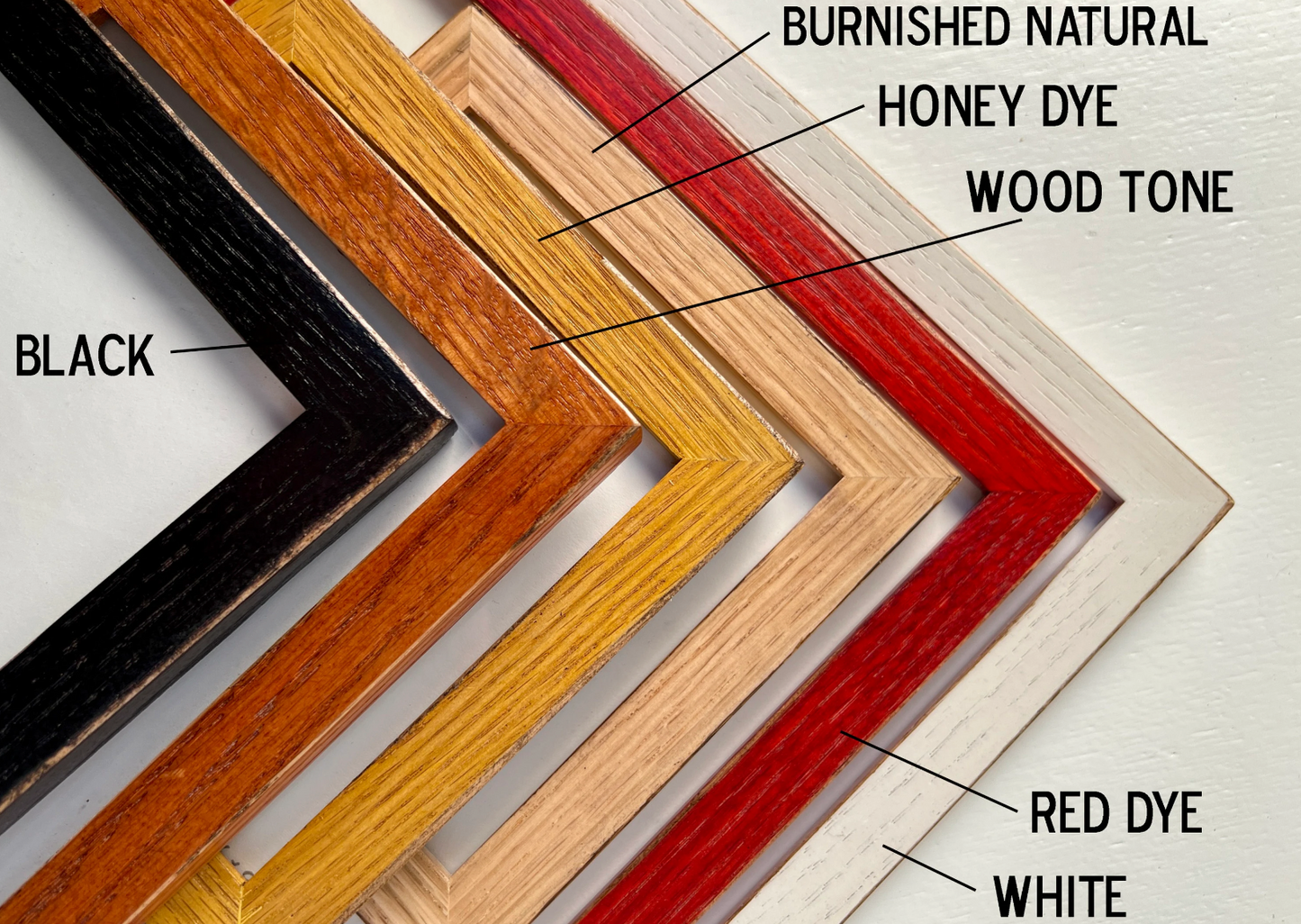 4x10" frame in Peewee Oak style - Choose your color - FREE SHIPPING