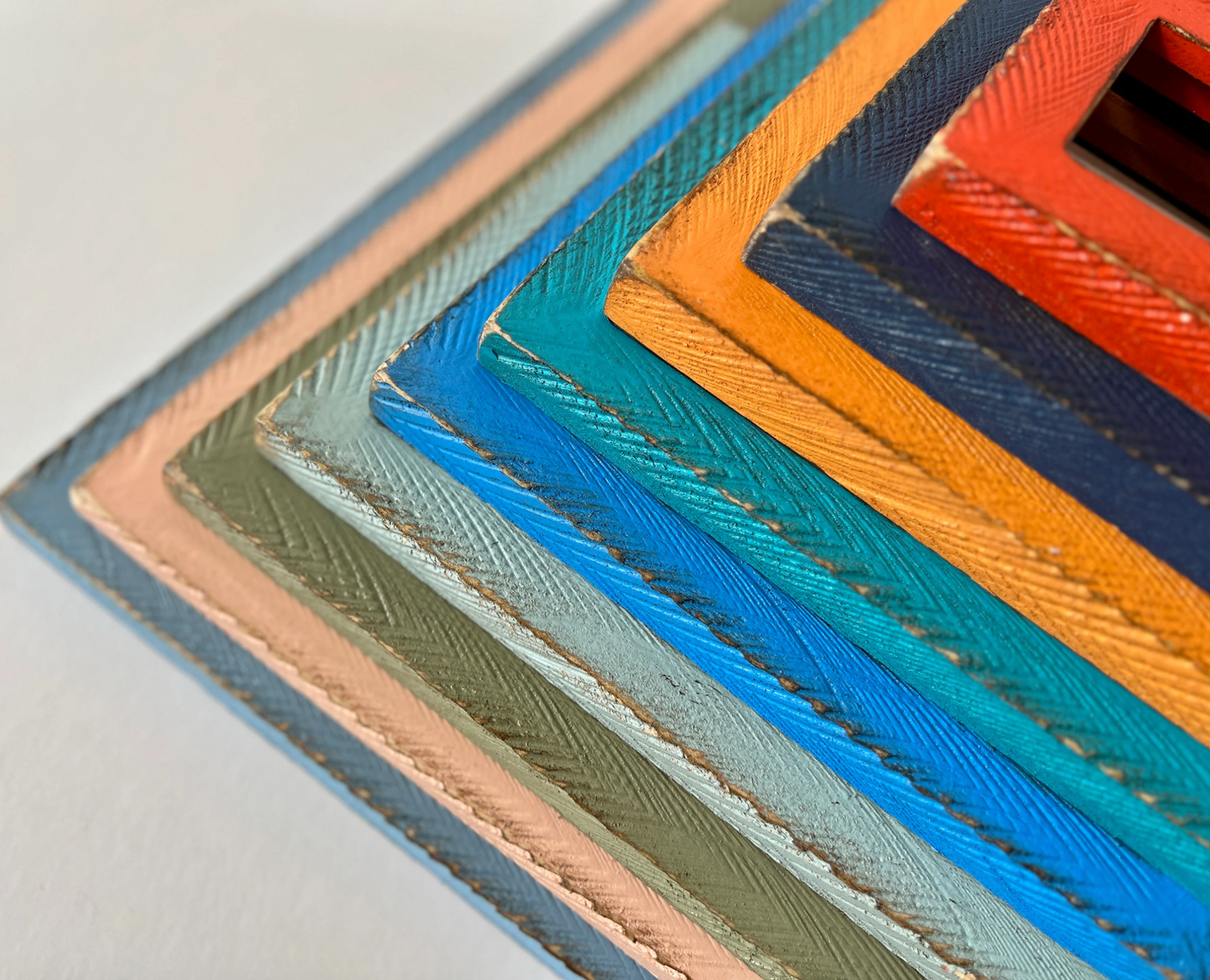 4x5" frame in 1x1 Roughsawn style - Choose your color - FREE SHIPPING