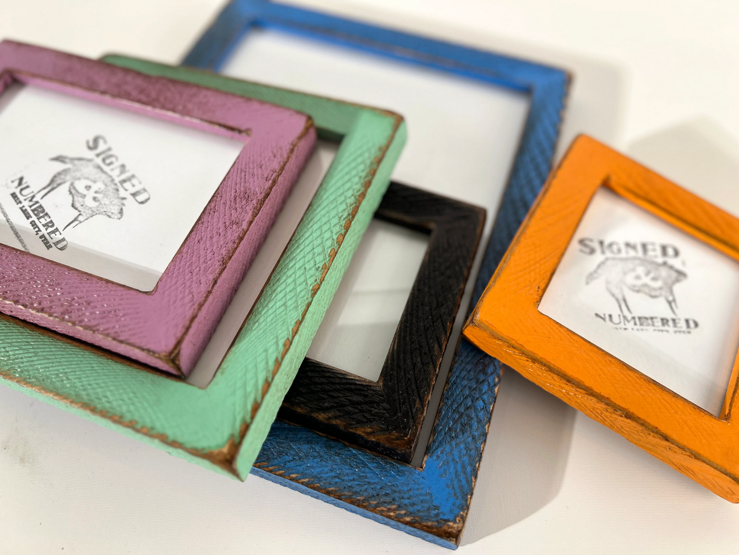 4x5" frame in 1x1 Roughsawn style - Choose your color - FREE SHIPPING