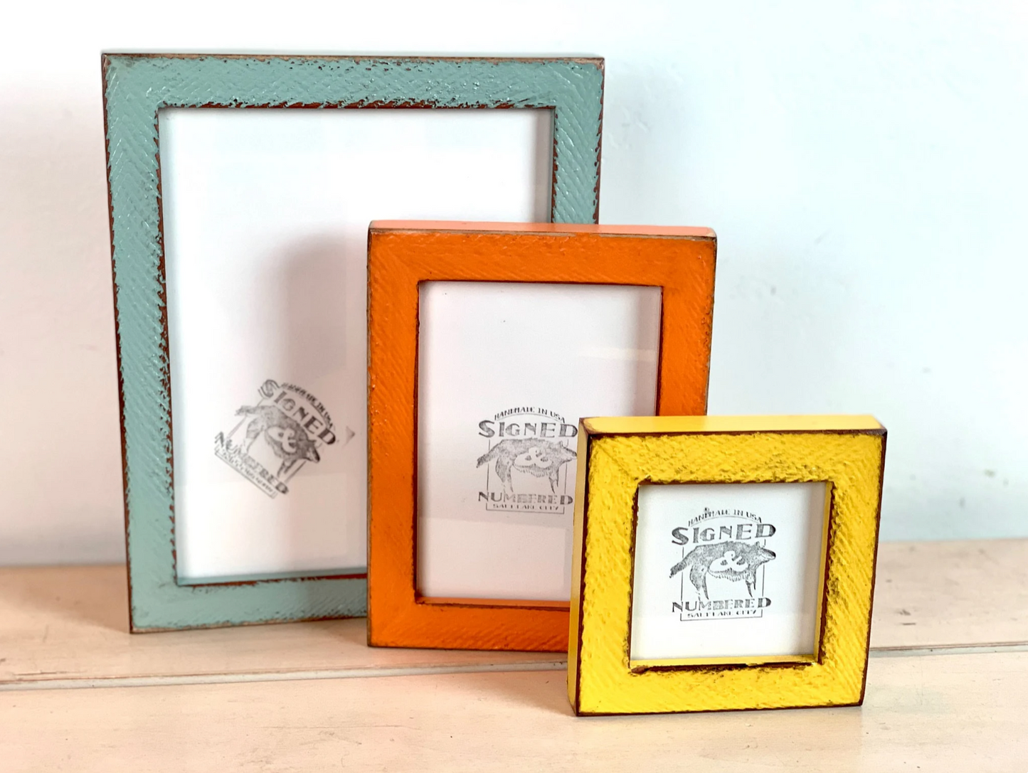 4x5" frame in 1x1 Roughsawn style - Choose your color - FREE SHIPPING