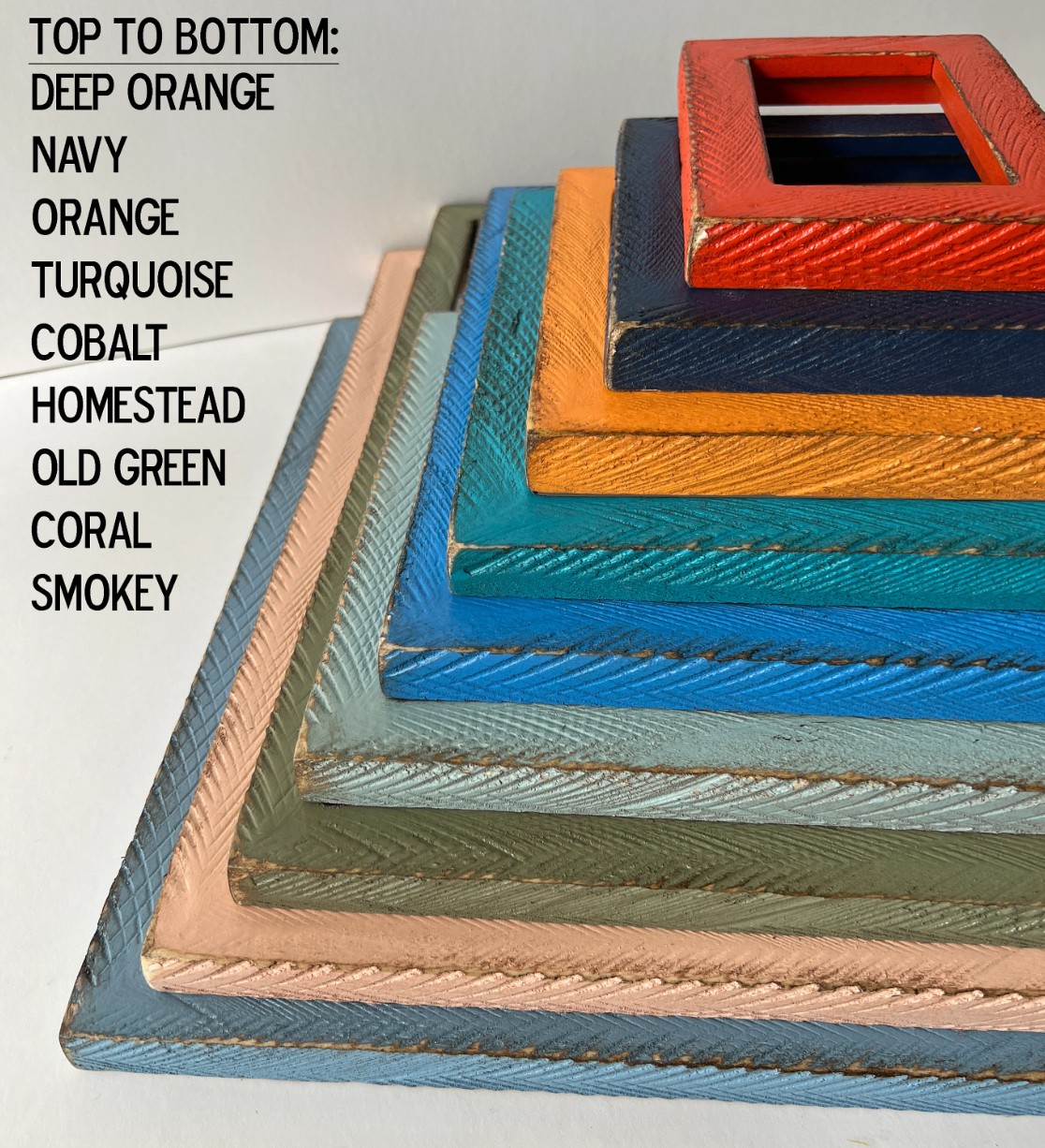 4x5" frame in 1x1 Roughsawn style - Choose your color - FREE SHIPPING
