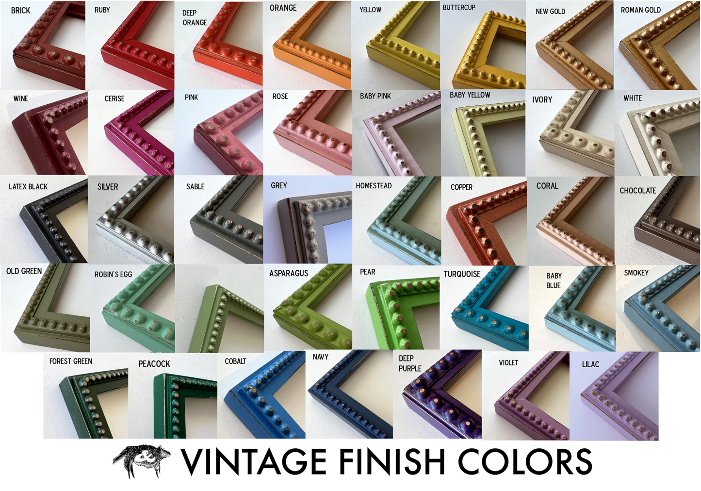 4x8" frame in 1x1 Bumpy style - Choose your color - FREE SHIPPING
