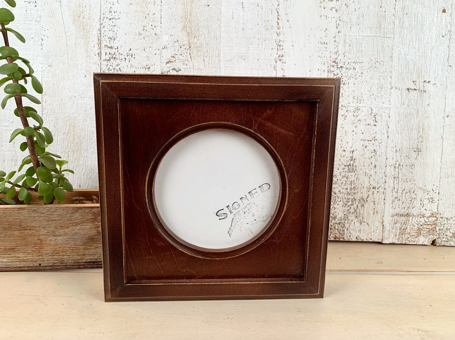 5x5" frame in Circle with Outside Cove Build Up style - Choose your color - FREE SHIPPING