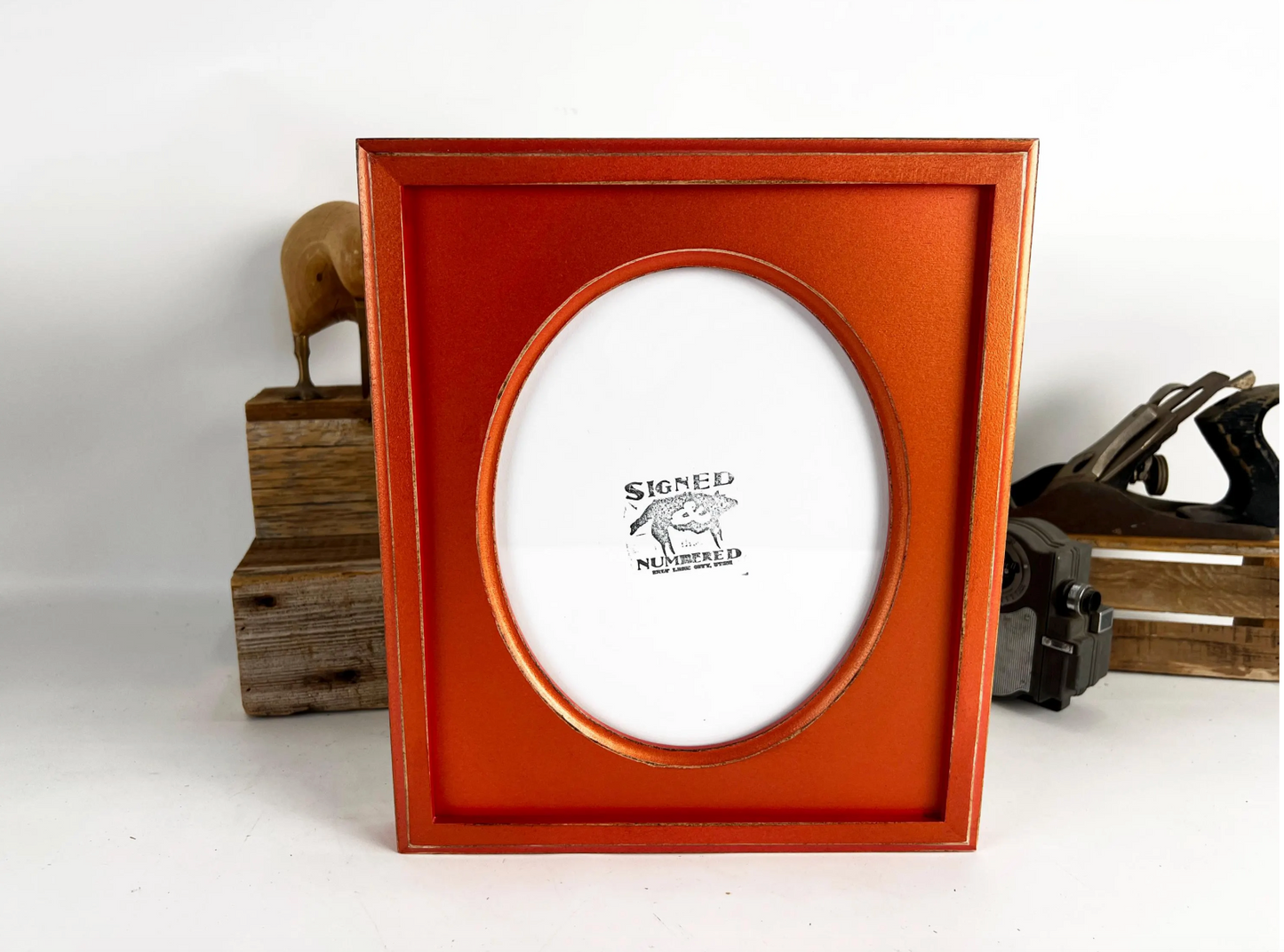 8x10" frame in Oval with Outside Cove Build Up style - Choose your color - FREE SHIPPING